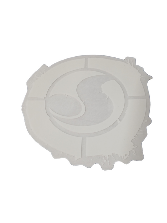 DVS ST Splat Logo Clear White 5.5" X 5.3" Vintage NOS Sticker