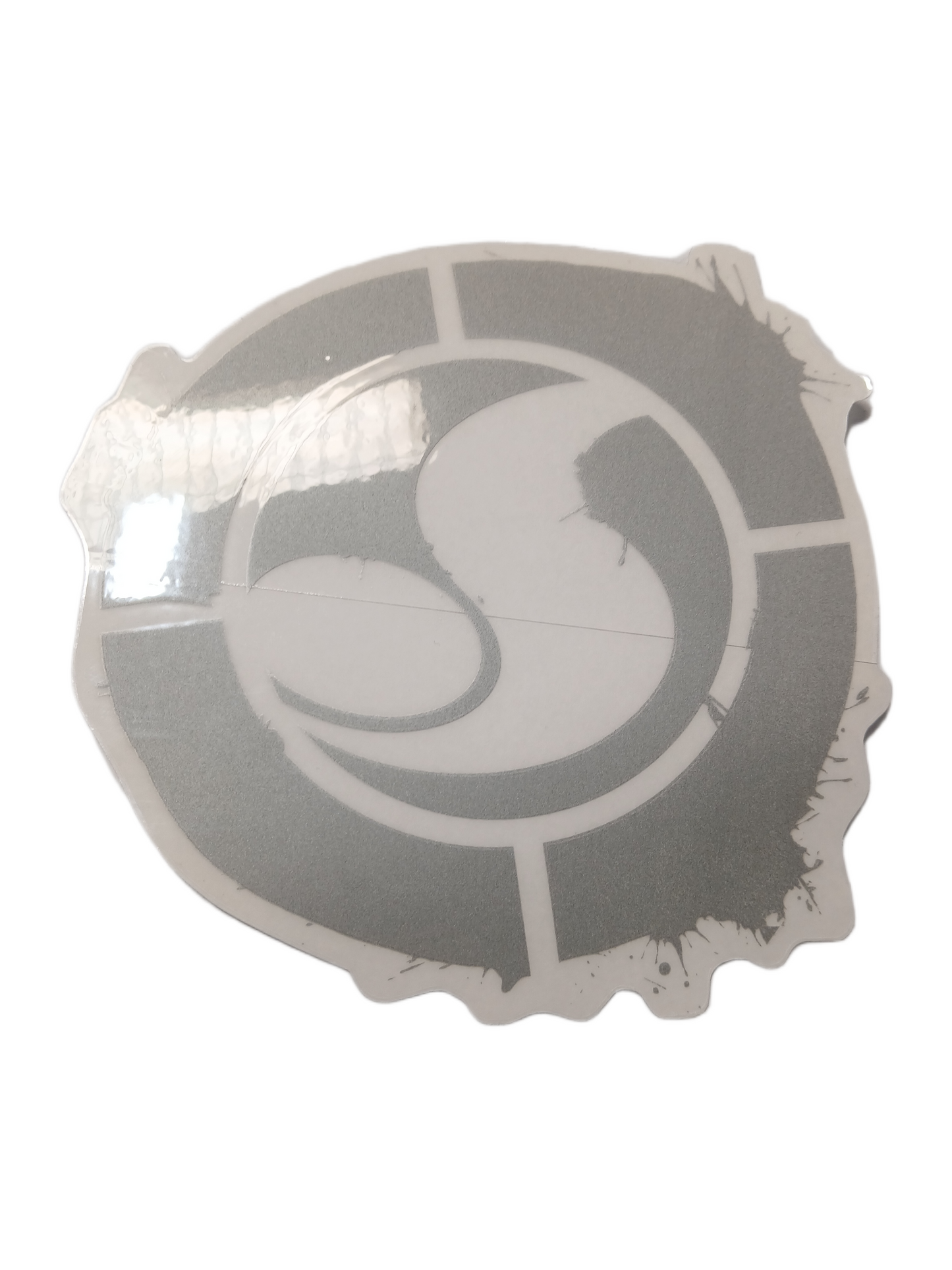 DVS ST Splat Logo Clear Silver 5.5" X 5.3" Vintage NOS Sticker