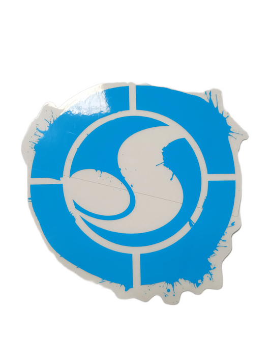 DVS ST Splat Logo Clear Light Blue 5.5" X 5.3" Vintage NOS Sticker