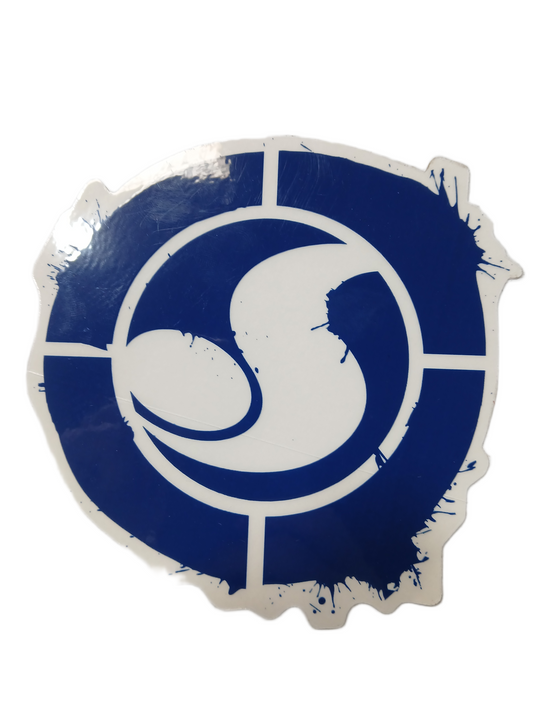 DVS ST Splat Logo Clear Dark Blue 5.5" X 5.3" Vintage NOS Sticker