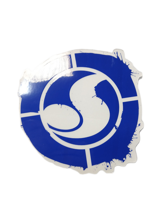 DVS ST Splat Logo Clear Blue 5.5" X 5.3" Vintage NOS Sticker