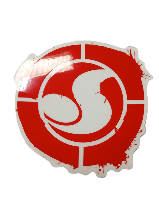 DVS ST Splat Logo Clear Red 5.5" X 5.3" Vintage NOS Sticker