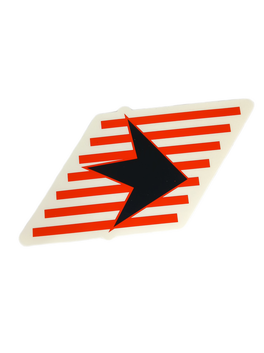 Dekline Flag Lines Clear Red Black 6.75" X 3.25" Vintage NOS Sticker
