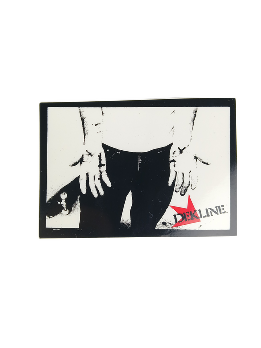 Dekline Bloody Hands Black White Red 2" X 3" Vintage NOS Sticker