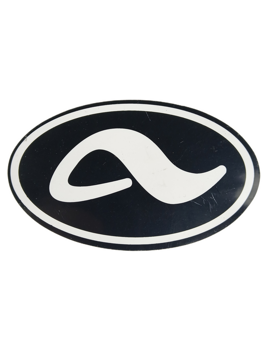 Adio Oval A Logo Black White 2.75" X 4.5" Vintage NOS Sticker