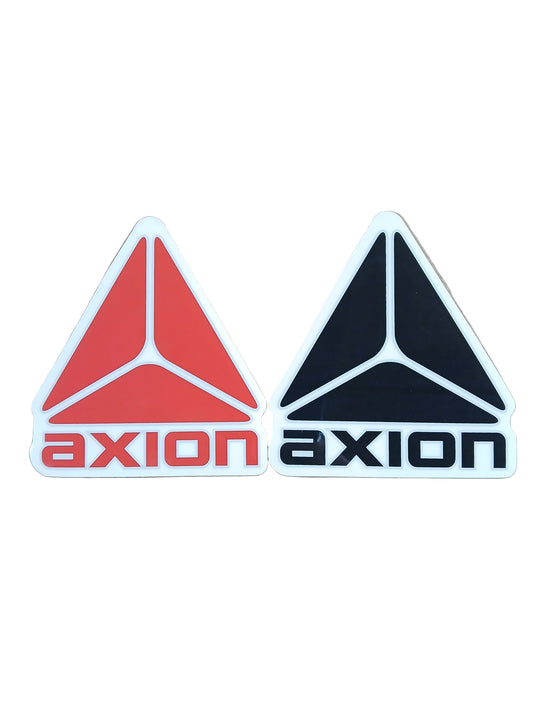 Axion Footwear Axion Triangle Logo Multi 3.9" x 3.5" Pack Of 2 Vintage NOS Stickers
