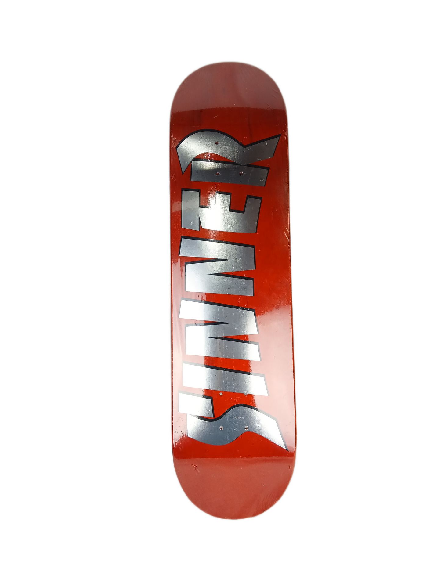 Dance Sinner Carbon Fiber Red Woodgrain Metallic Silver Black Size 8.125" Vintage NOS Deck