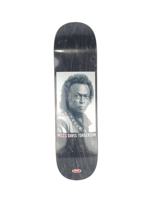 Real Davis Torgerson Miles Davis Graphic Natural Black White Size 8.25" Vintage NOS Deck