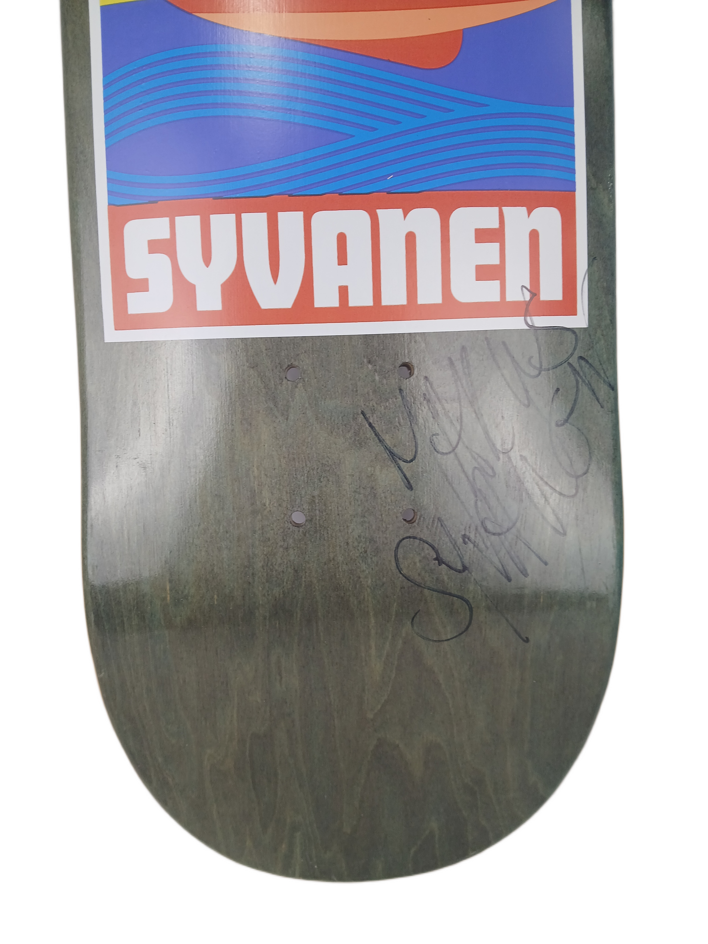 Habitat Marius Syvanen Autographed Sailboat Graphic Natural Grey Multi Size 8.01" Vintage NOS Deck