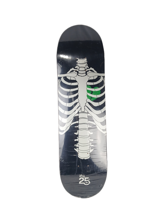 LRG Glow In The Dark Misfits 25th Year Anniversary Dead Serious Black White Green Size 8.375" Vintage NOS Deck