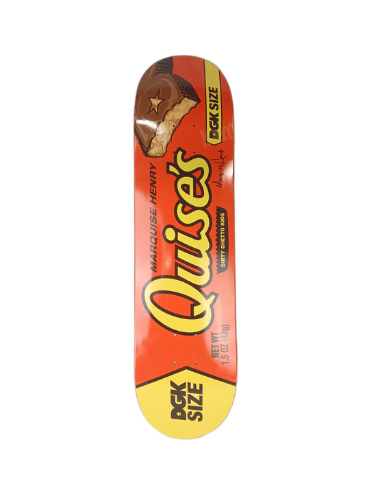 DGK Marquise Henry Quise's Pieces Orange Yellow Black Size 8.1" Vintage NOS Deck