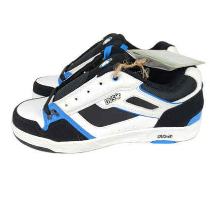 DVS Arson Black White Blue Leather Size 9 Sample Shoes