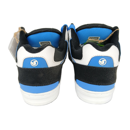 DVS Arson Black White Blue Leather Size 9 Sample Shoes