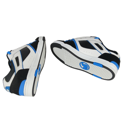 DVS Arson Black White Blue Leather Size 9 Sample Shoes