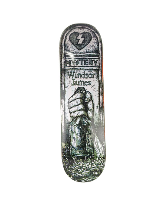 Mystery Windsor James Undead Black White Green Size 8.5" Vintage NOS Deck