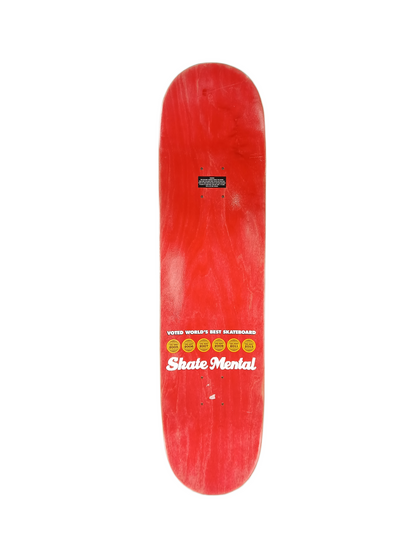 Skate Mental Ebay Slick Bottom White Multi Size 8.3" Vintage NOS Deck