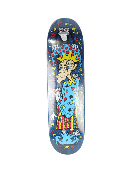 Hill Skateboards Frankie Hill Jester Blue Woodgrain Multi Size 8.250" Vintage NOS Deck 15/22