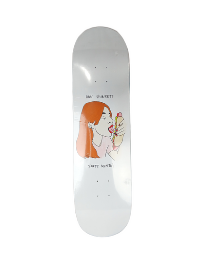 Skate Mental Dan Plunkett Hot Dog Girl White Multi Size 8.5" Vintage NOS Deck