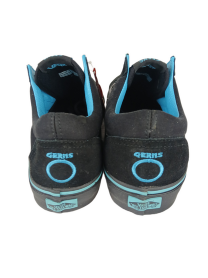 Vans X The Germs Blue Black US Mens Size 10.5 Vintage Shoes