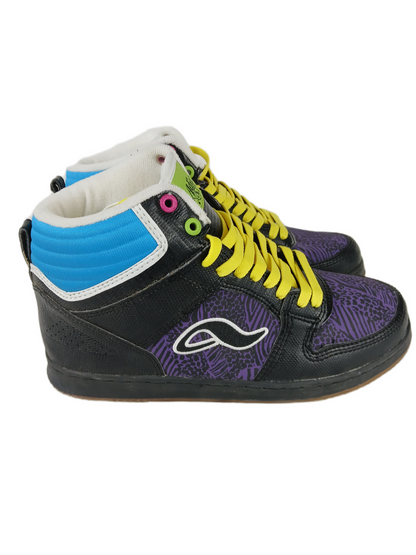 Adio Ruckus 9.5 Black Leather Purple Silver US Mens Size 9.5 Vintage Sample Shoes