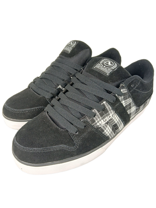 Adio Shaun White SL Black White Plaid US Mens Size 9.5 Vintage Shoes