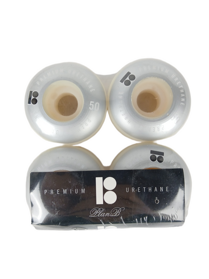 Plan-B Premium Urethane White Silver Black Size 50MM Vintage NOS Wheels