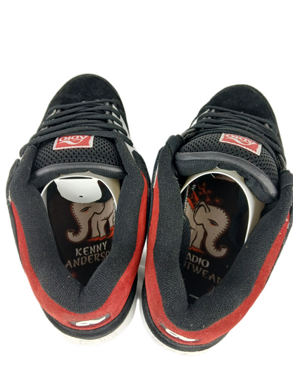 Adio Kenny Anderson Kenny V2 Black White Red US Mens Size 9.5 Vintage Sample Shoes0