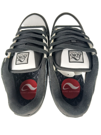 Adio Kenny Anderson Kenny V.2 GT Black White Black Perf Leather US Mens Size 9.5 Vintage Sample Shoes