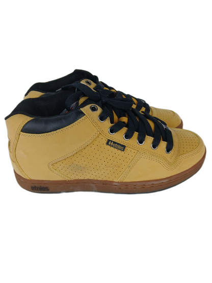 Etnies Arto Saari Arto Mid Tan Leather Brown Gum US Mens Size 9 Vintage Shoes