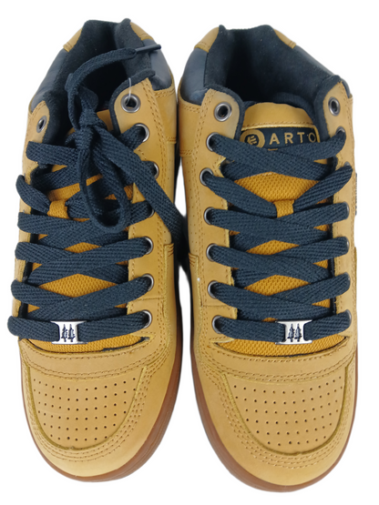 Etnies Arto Saari Arto Mid Tan Leather Brown Gum US Mens Size 9 Vintage Shoes