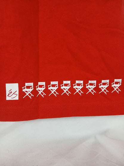 eS YéS Video Red White Mens Size L S/s Vintage Shirt