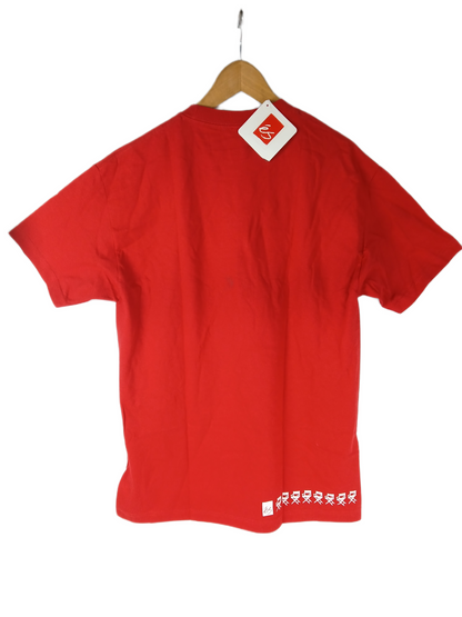 eS YéS Video Red White Mens Size L S/s Vintage Shirt
