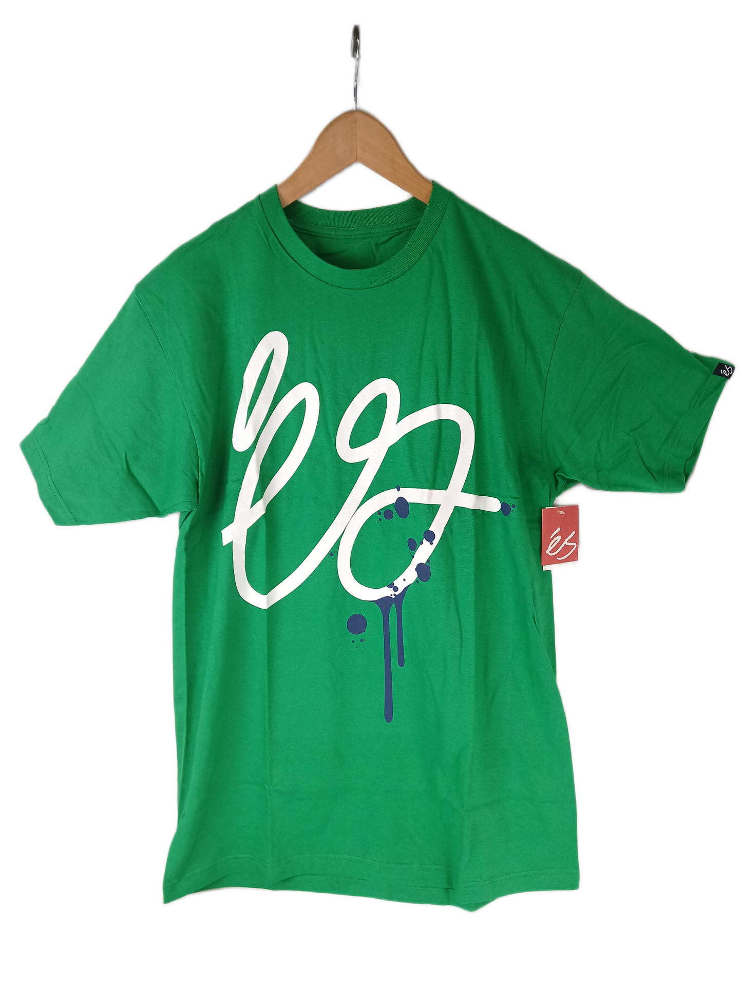 eS Halo Drip 2 Kelly Green White Purple Mens Size L S/s Vintage Shirt