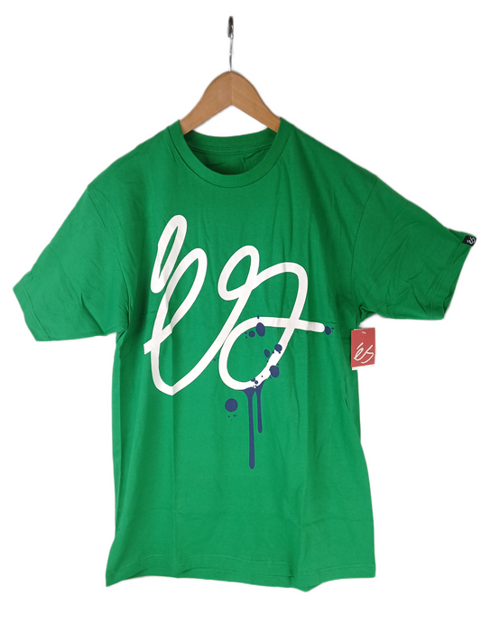eS Halo Drip 2 Kelly Green White Purple Mens Size L S/s Vintage Shirt