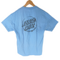 Santa Cruz Classic Dot Crosshair Lt Blue Chest Print &amp; Large Back Print Black Mens Size L S/s Vintage Shirt
