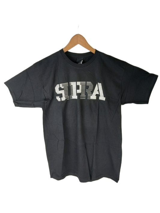 Supra Lines Logo Black White Mens Size L S/s Vintage Shirt