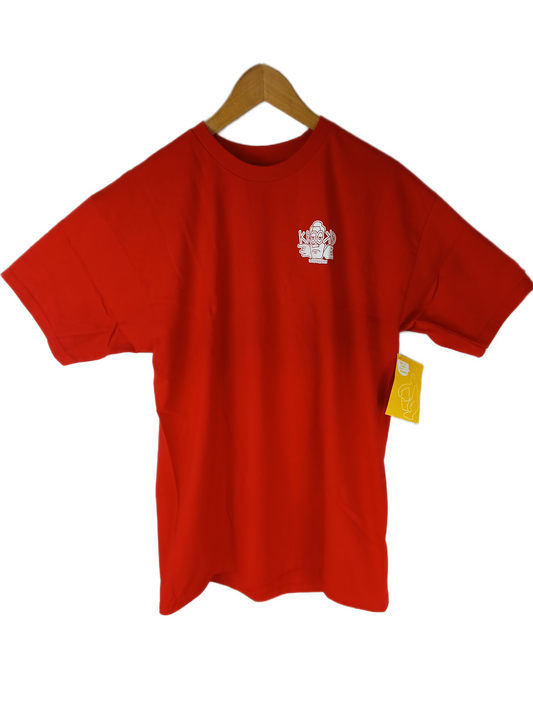 Krooked Mark Gonzales Gonz Arketype Red White Mens Size L S/s Vintage Shirt
