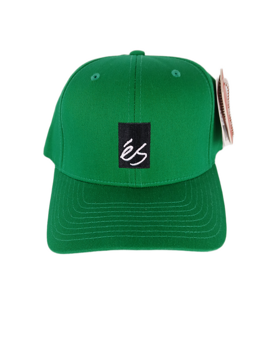 ES Main Block Logo Flex Fit Green Black Size L/XL Hat