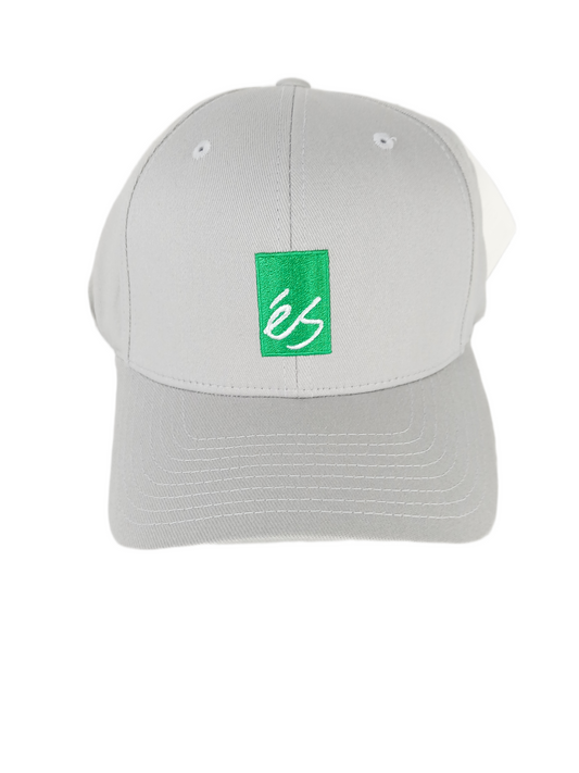 ES Main Block Logo Flex Fit Grey Green Size L/XL Hat