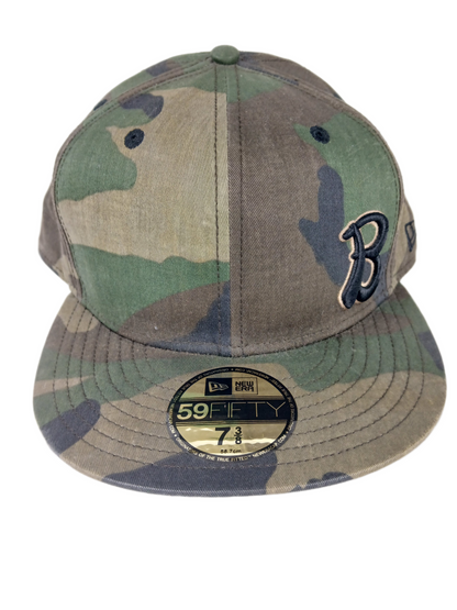 Baker X New Era 59Fifty B Side Patch Baker Back Print Logo Camo Black Bronze Size 7 3/8 58.7cm Vintage Fitted Hat