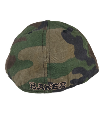 Baker X New Era 59Fifty B Side Patch Baker Back Print Logo Camo Black Bronze Size 7 3/8 58.7cm Vintage Fitted Hat