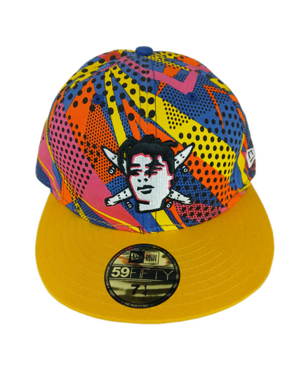 Fourstar X New Era 59Fifty Mark Gonzales Face Yellow Multi Size 7 1/4 57.7cm Vintage Fitted Hat