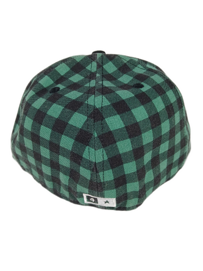 Fourstar X New Era 59Fifty Four Stars Silver Plaid Green Black Size 7 3/8 58.7cm Vintage Fitted Hat