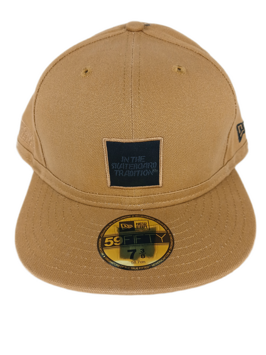 DVS Dvs X New Era In The Skateboard Tradition Front Print Original Intent Side Print Wheat Gold Black Size 7 3/8 58.7cm Vintage Fitted Hat