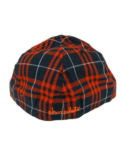 Chocolate X New Era 59Fifty Red Black White Plaid Black Classic C Chocolate Text Back Print Size 7 1/8 56.8cm Vintage Fitted Hat