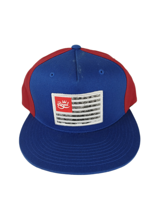 Royal Flag Hat Blue Red Black White One Size Fits All Vintage Snapback Hat