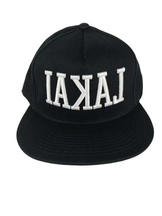 Lakai iakaL Backwards Black Silver One Size Fits All Snapback Hat