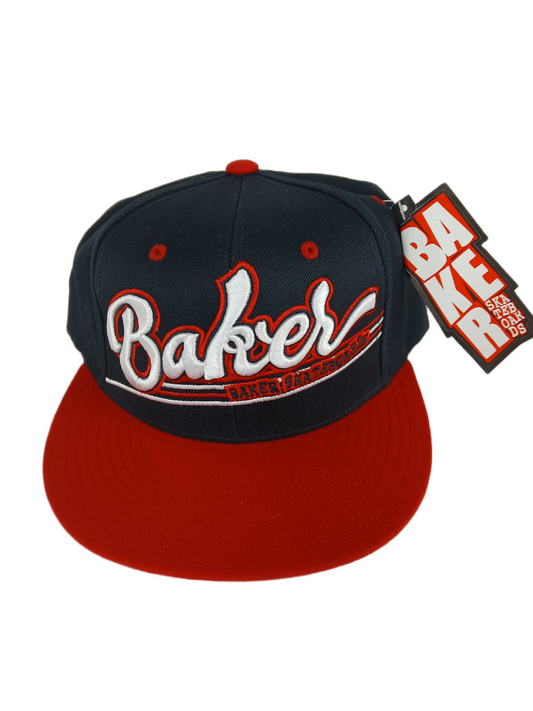 Baker Andrew Reynolds Braves Colors Red White Black One Size Fits All Vintage Snapback Hat