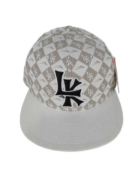 Lakai LK Louie Vitton Graphic White Cream Black Silver Size 7 3/8 58.7cm Vintage Lakai Fitted Hat