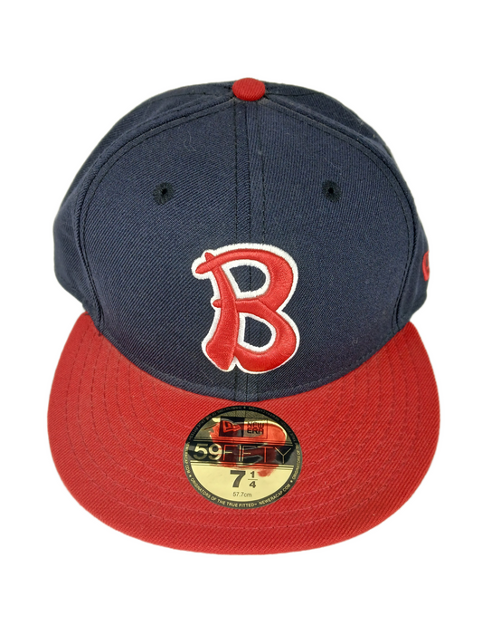 Baker X New Era 59Fifty Classic B Logo Navy Red White Baker Letters Back Print Size 7 1/4 57.7cm Vintage Fitted Hat